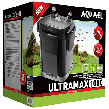 Внешний фильтр AQUAEL ULTRAMAX 1000 для аквариума 100 - 300 л (1000 л/ч, 15 Вт, h = 190 см)